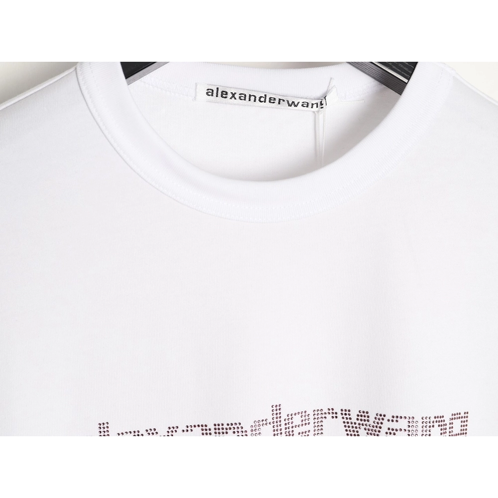 Alexander Wang Rhinestone Letter Short-Sleeve T-Shirt TSK1,Alexander Wang