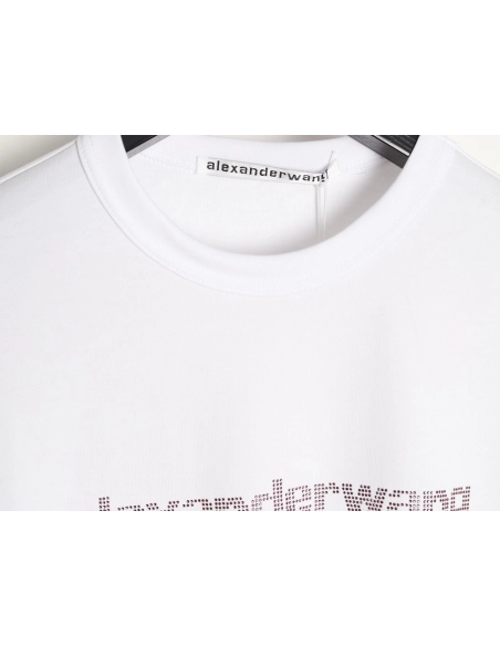 Alexander Wang Rhinestone Letter Short-Sleeve T-Shirt TSK1,Alexander Wang