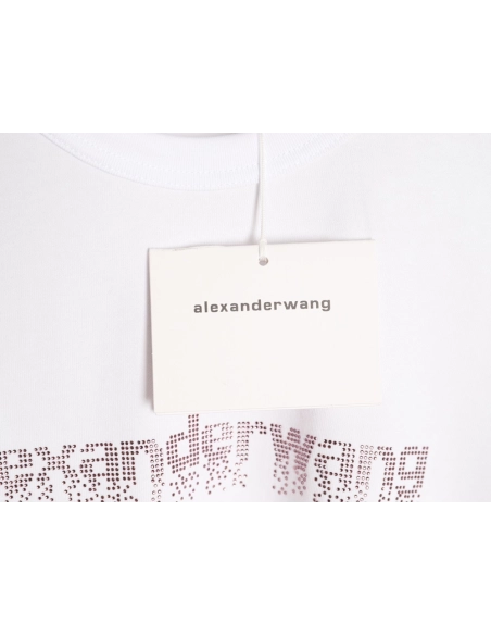 Alexander Wang Rhinestone Letter Short-Sleeve T-Shirt TSK1,Alexander Wang