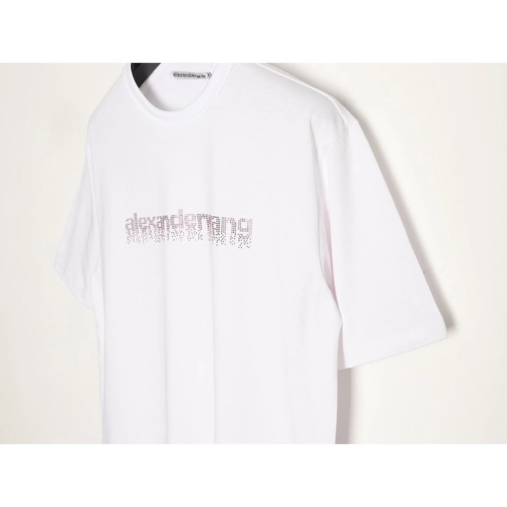 Alexander Wang Rhinestone Letter Short-Sleeve T-Shirt TSK1,Alexander Wang