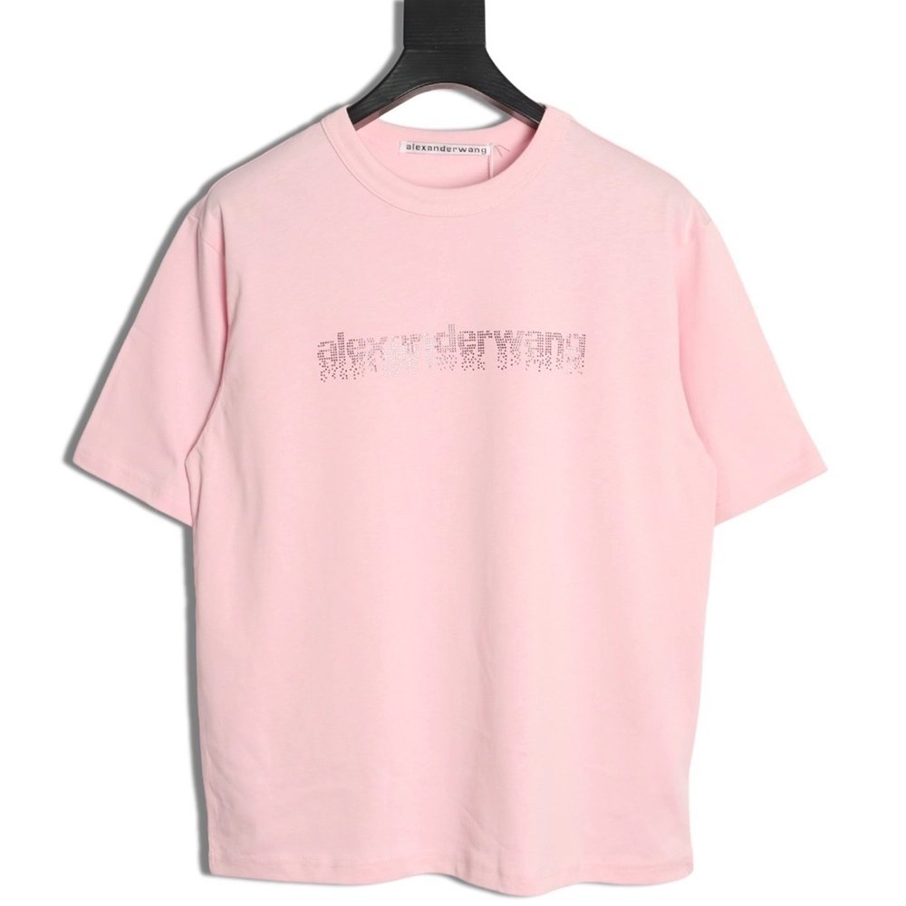 Alexander Wang Rhinestone Letter Short-Sleeve T-Shirt,Alexander Wang