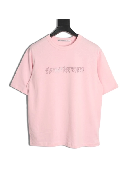 Alexander Wang Rhinestone Letter Short-Sleeve T-Shirt,Alexander Wang