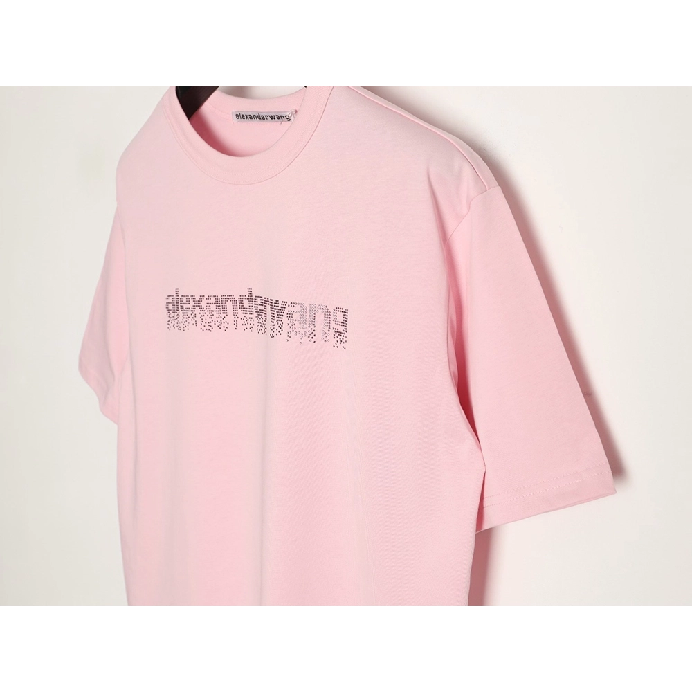 Alexander Wang Rhinestone Letter Short-Sleeve T-Shirt,Alexander Wang