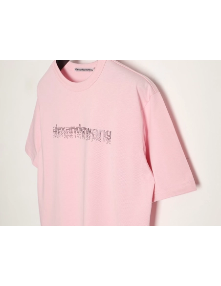 Alexander Wang Rhinestone Letter Short-Sleeve T-Shirt,Alexander Wang