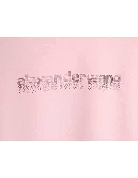 Alexander Wang Rhinestone Letter Short-Sleeve T-Shirt,Alexander Wang