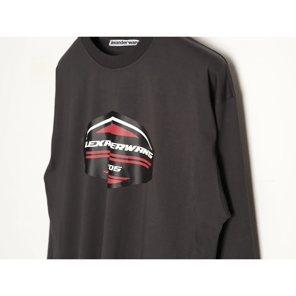 Alexander Wang shield-patterned letter print long-sleeved T-shirt,Alexander Wang
