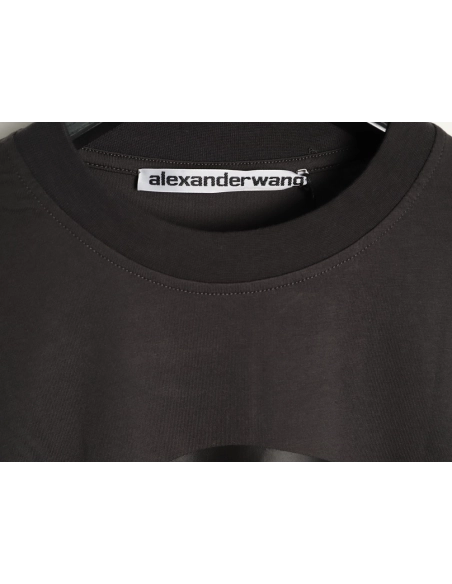 Alexander Wang shield-patterned letter print long-sleeved T-shirt,Alexander Wang