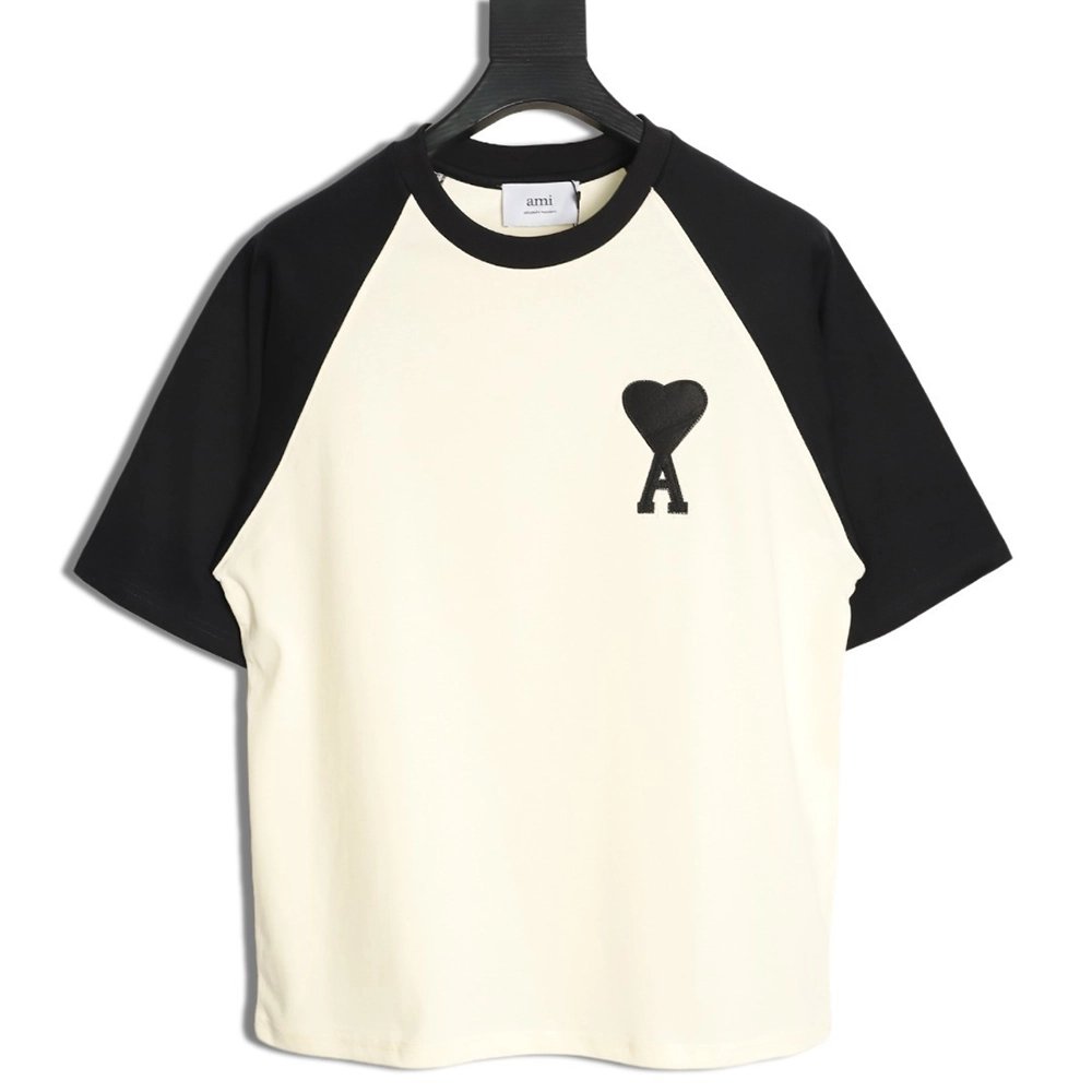 Ami Paris Color-Block Short-Sleeve T-Shirt TSK2,Ami