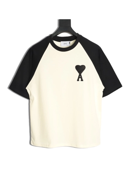 Ami Paris Color-Block Short-Sleeve T-Shirt TSK2,Ami