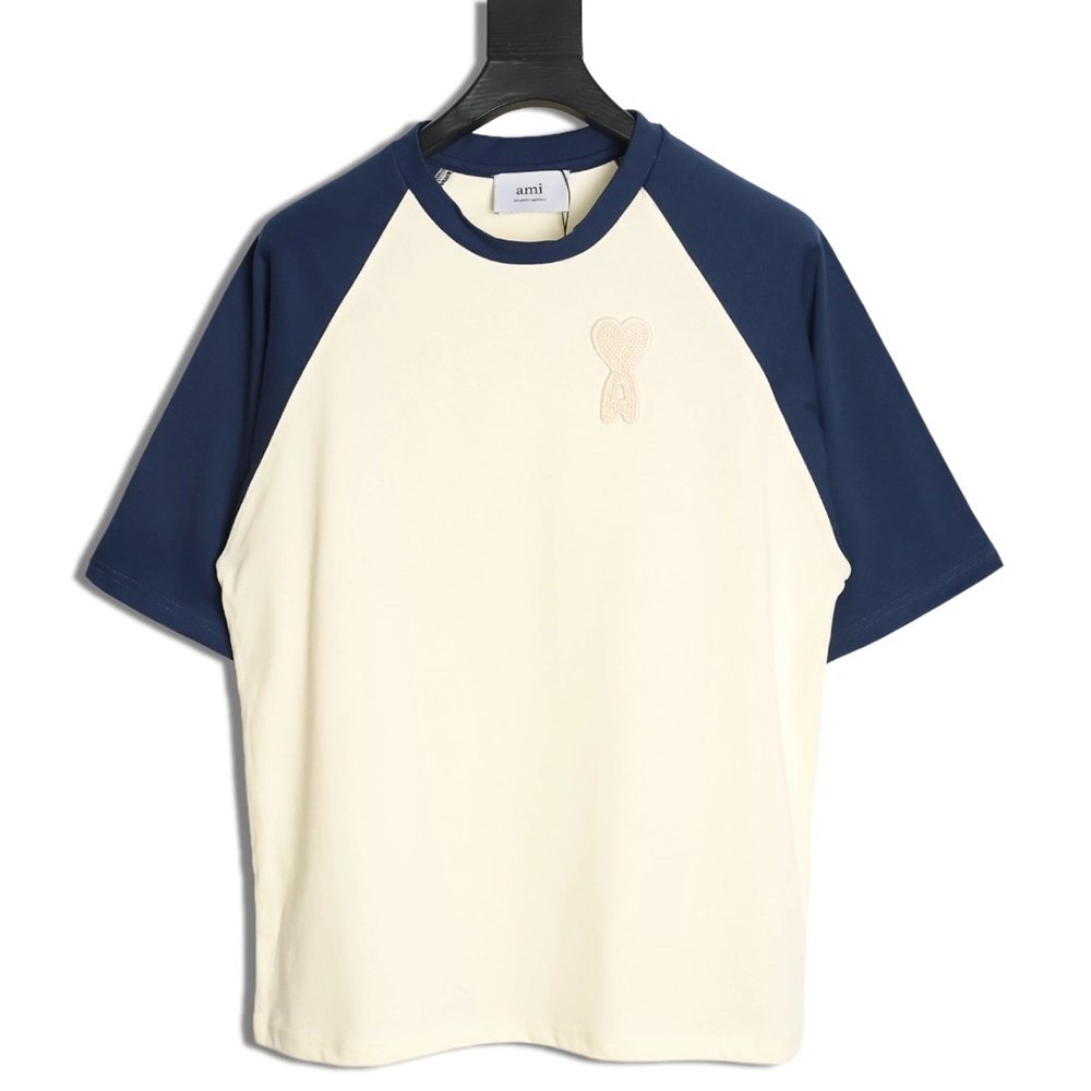 Ami Paris Color-Block Short-Sleeve T-Shirt TSK1,Ami