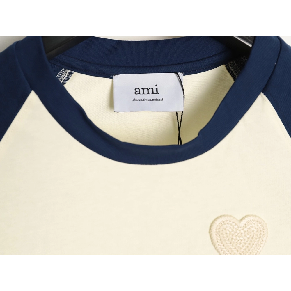 Ami Paris Color-Block Short-Sleeve T-Shirt TSK1,Ami