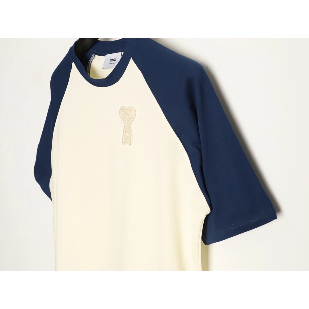 Ami Paris Color-Block Short-Sleeve T-Shirt TSK1,Ami