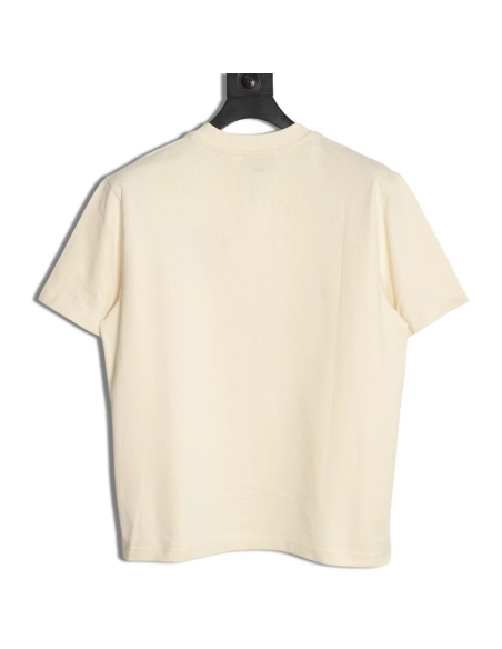 Ami Paris Woven Heart Embroidery Short-Sleeve T-Shirt,Ami