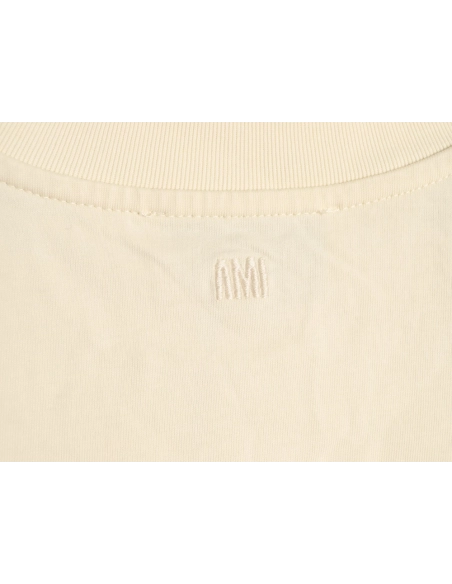 Ami Paris Woven Heart Embroidery Short-Sleeve T-Shirt,Ami