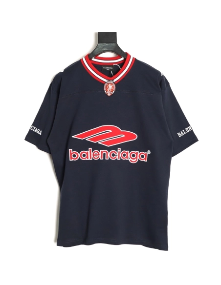 Balenciaga 3M embroidered Manchester United logo short-sleeved T-shirt,Balenciaga