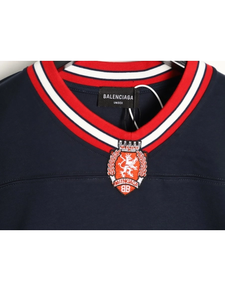 Balenciaga 3M embroidered Manchester United logo short-sleeved T-shirt,Balenciaga