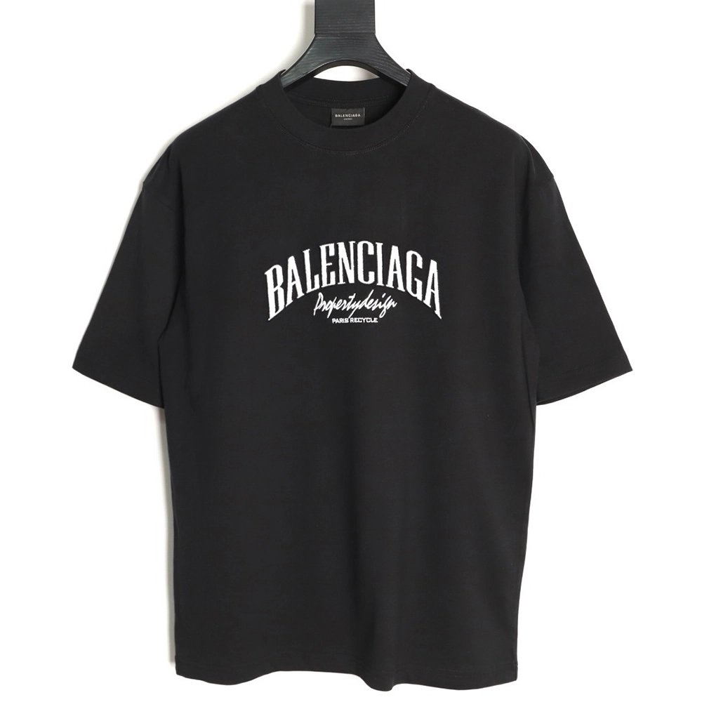 Balenciaga chest 3D embroidered lettering short-sleeved T-shirt TSK1,Balenciaga