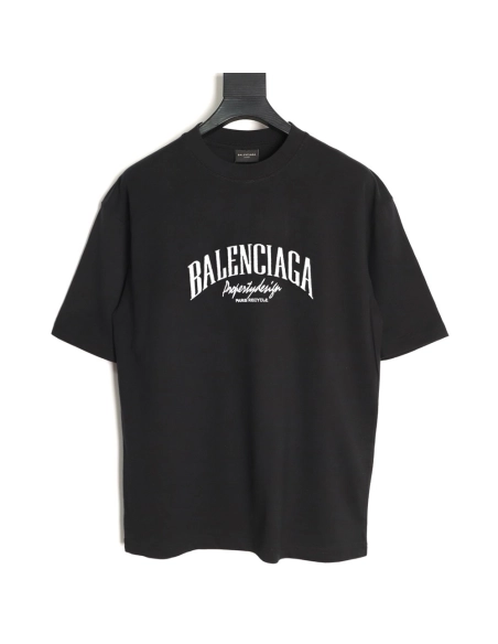 Balenciaga chest 3D embroidered lettering short-sleeved T-shirt TSK1,Balenciaga