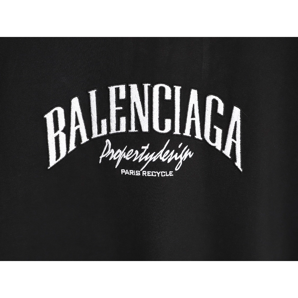Balenciaga chest 3D embroidered lettering short-sleeved T-shirt TSK1,Balenciaga