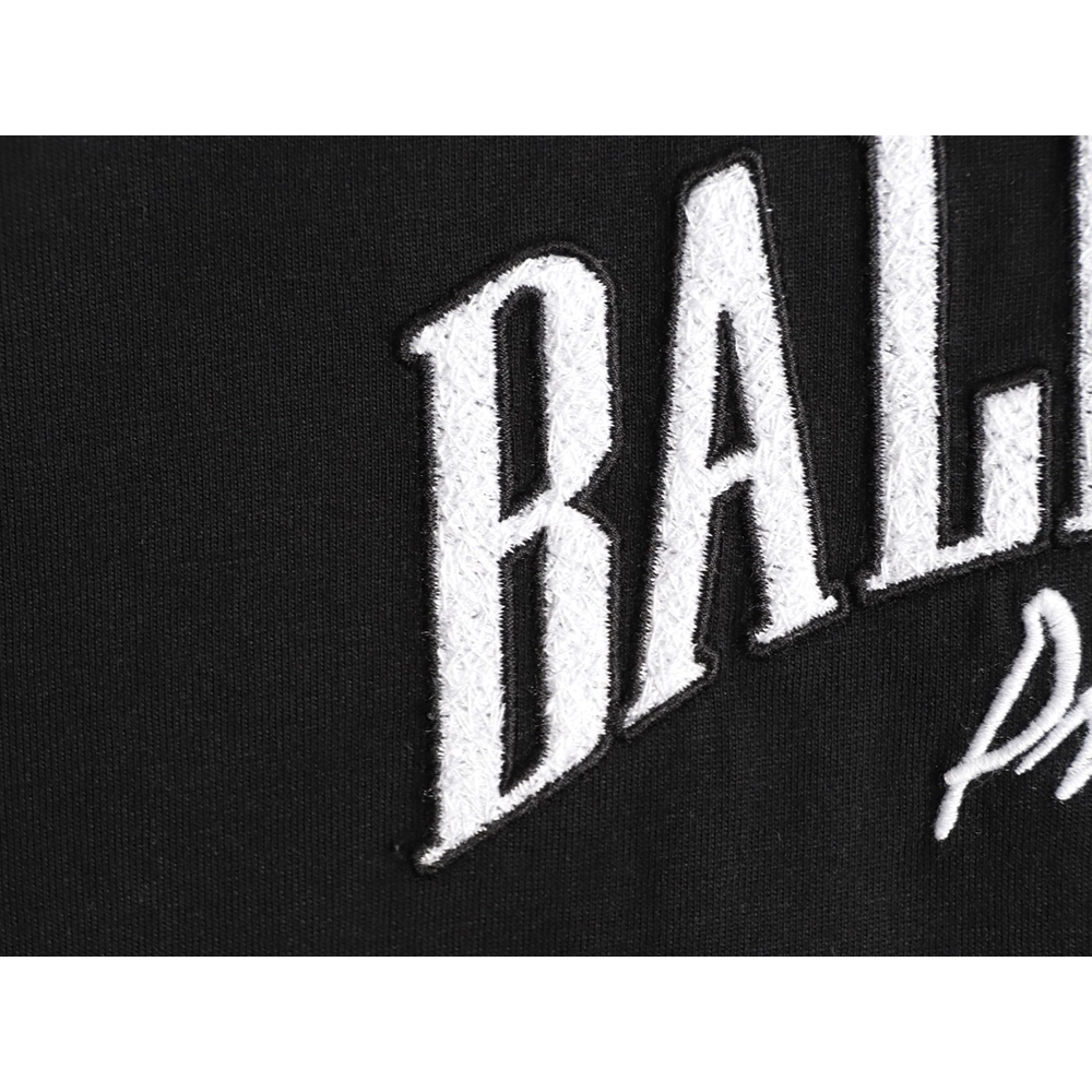 Balenciaga chest 3D embroidered lettering short-sleeved T-shirt TSK1,Balenciaga