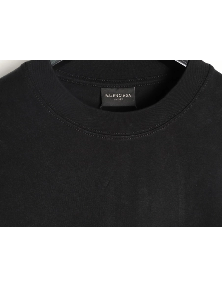 Balenciaga chest 3D embroidered lettering short-sleeved T-shirt TSK1,Balenciaga