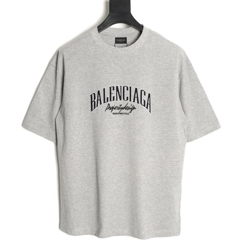 Balenciaga chest 3D embroidered lettering short-sleeved T-shirt,Balenciaga