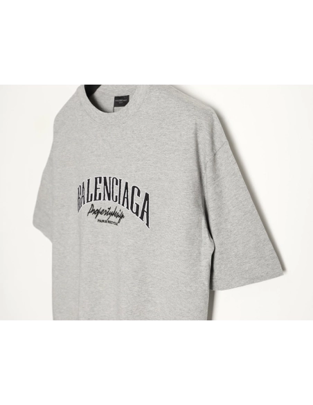 Balenciaga chest 3D embroidered lettering short-sleeved T-shirt,Balenciaga