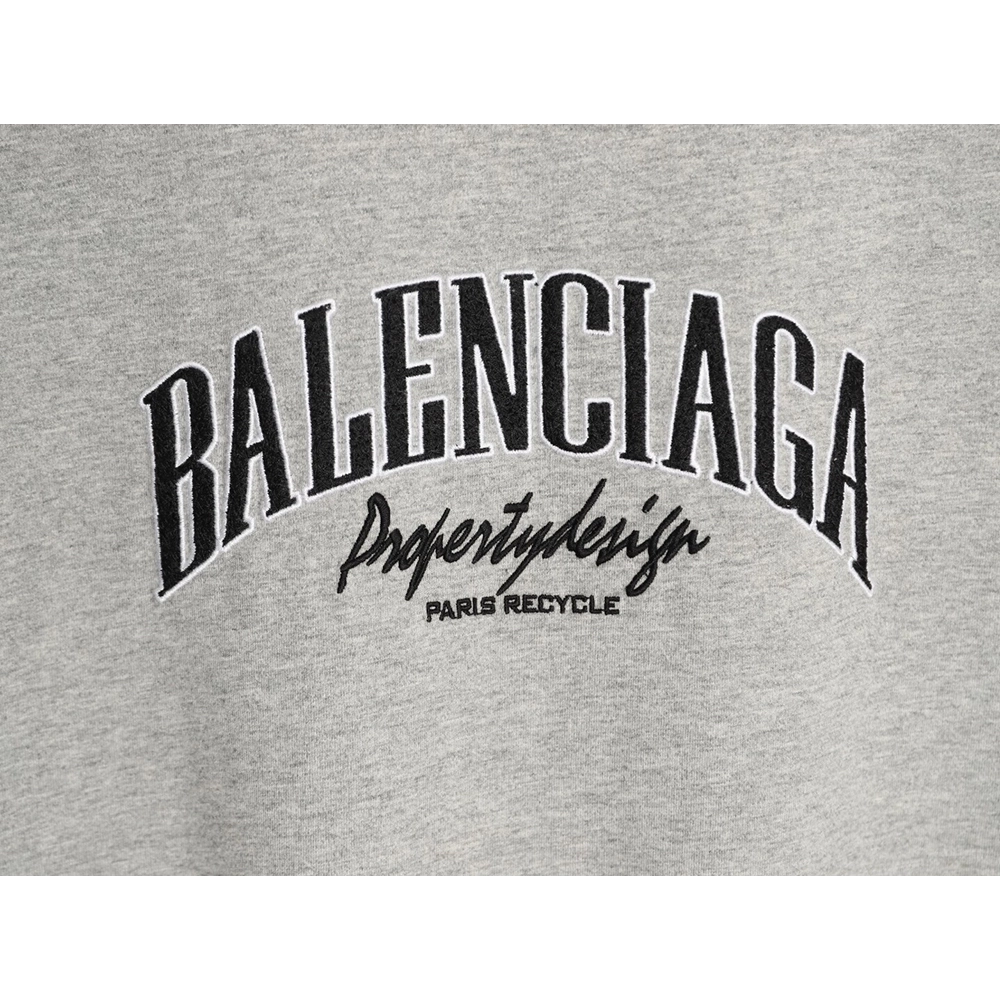Balenciaga chest 3D embroidered lettering short-sleeved T-shirt,Balenciaga