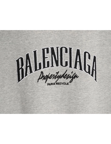 Balenciaga chest 3D embroidered lettering short-sleeved T-shirt,Balenciaga