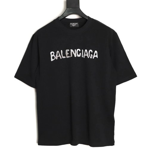 Balenciaga distressed double Bitcoin print short-sleeved T-shirt TSK1,Balenciaga