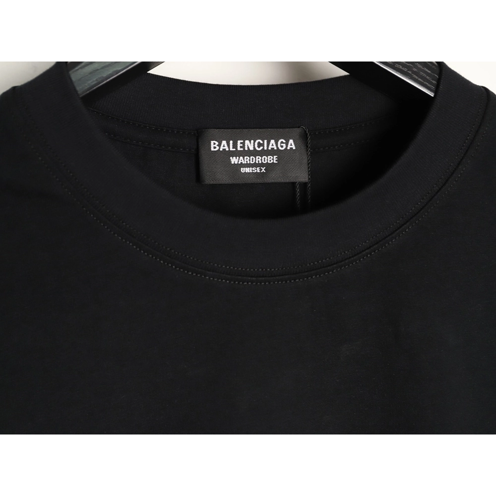Balenciaga distressed double Bitcoin print short-sleeved T-shirt TSK1,Balenciaga