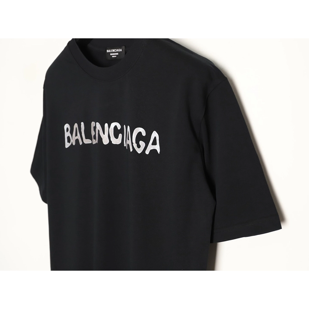 Balenciaga distressed double Bitcoin print short-sleeved T-shirt TSK1,Balenciaga