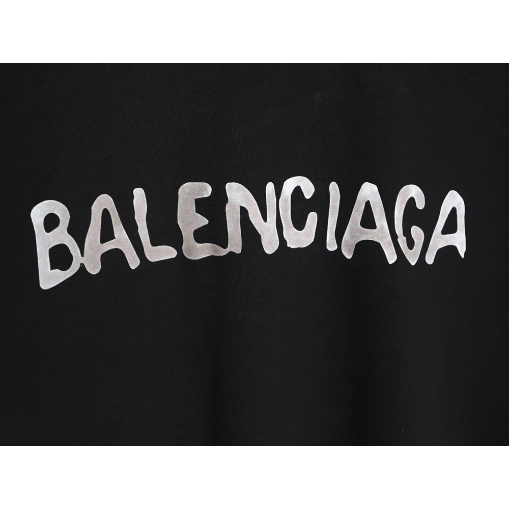Balenciaga distressed double Bitcoin print short-sleeved T-shirt TSK1,Balenciaga