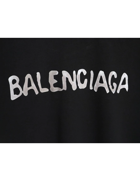 Balenciaga distressed double Bitcoin print short-sleeved T-shirt TSK1,Balenciaga