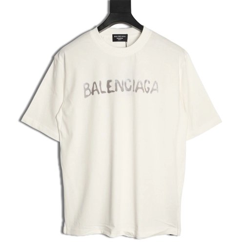 Balenciaga distressed double Bitcoin print short-sleeved T-shirt,Balenciaga