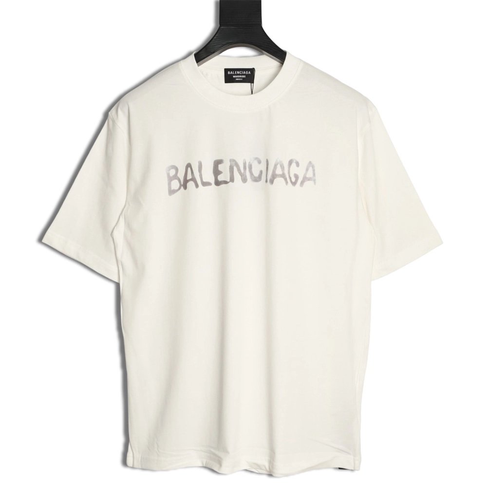Balenciaga distressed double Bitcoin print short-sleeved T-shirt,Balenciaga