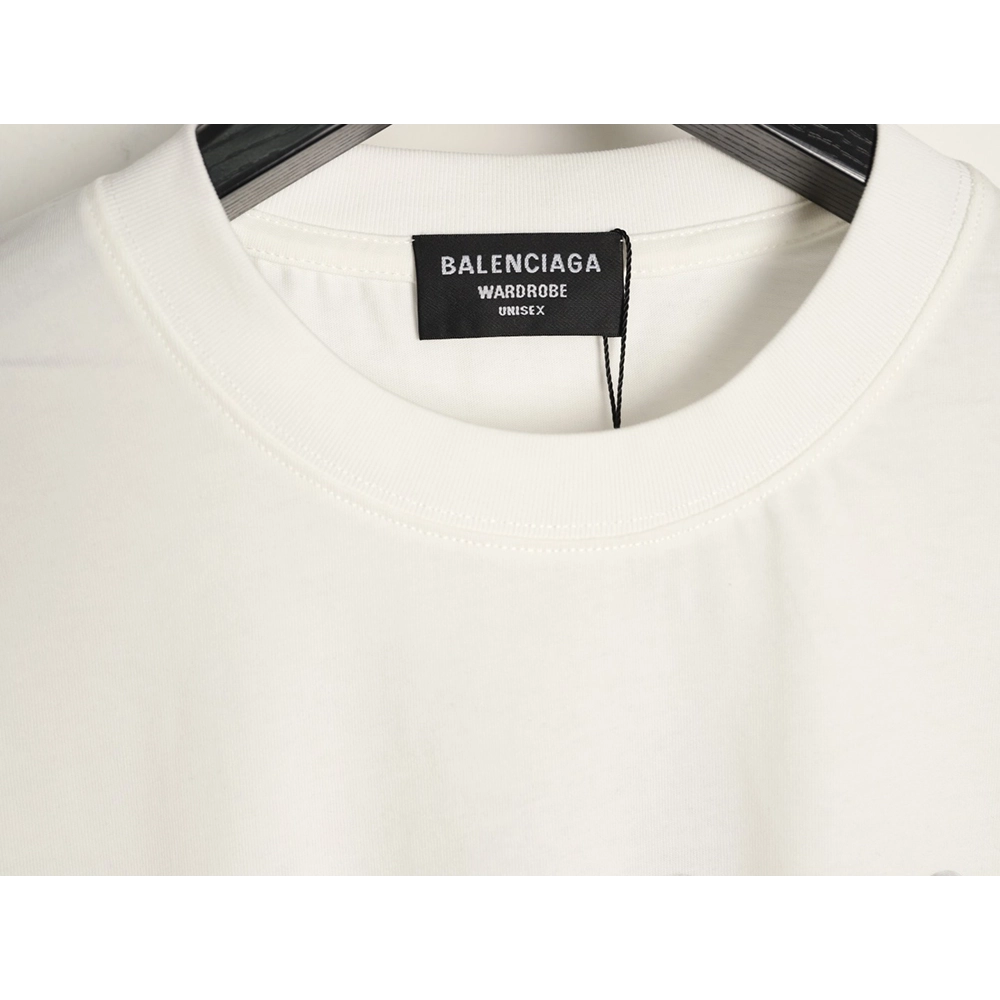 Balenciaga distressed double Bitcoin print short-sleeved T-shirt,Balenciaga