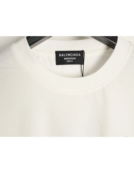 Balenciaga distressed double Bitcoin print short-sleeved T-shirt,Balenciaga
