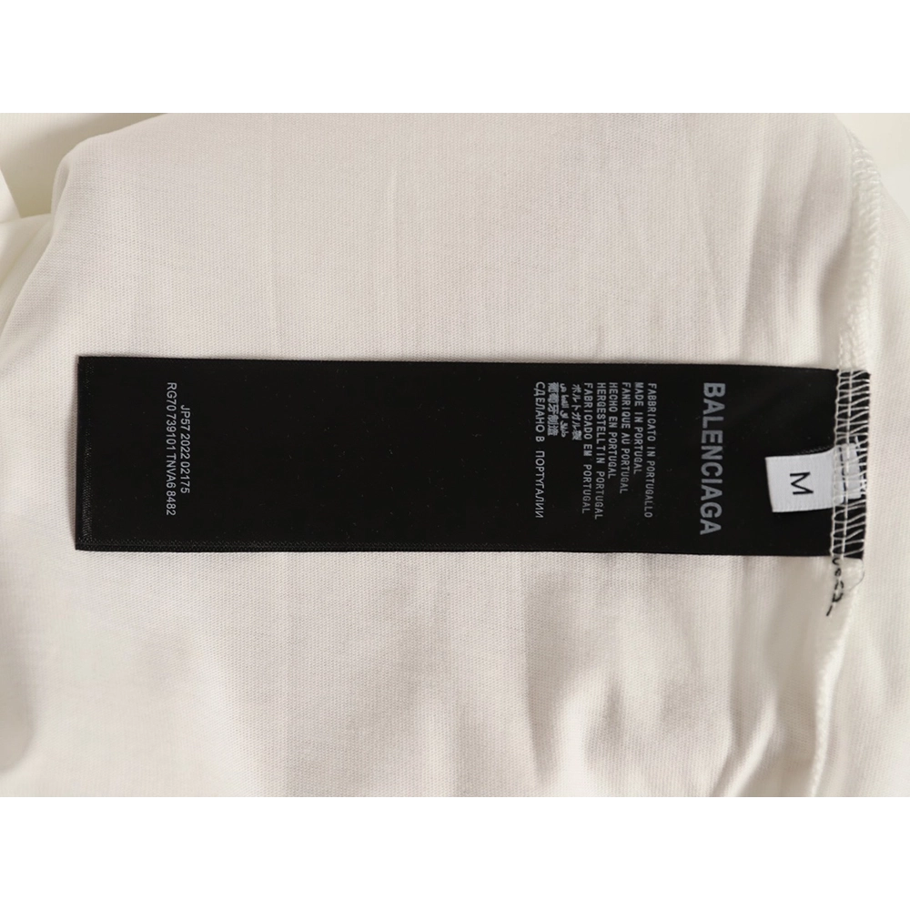 Balenciaga distressed double Bitcoin print short-sleeved T-shirt,Balenciaga
