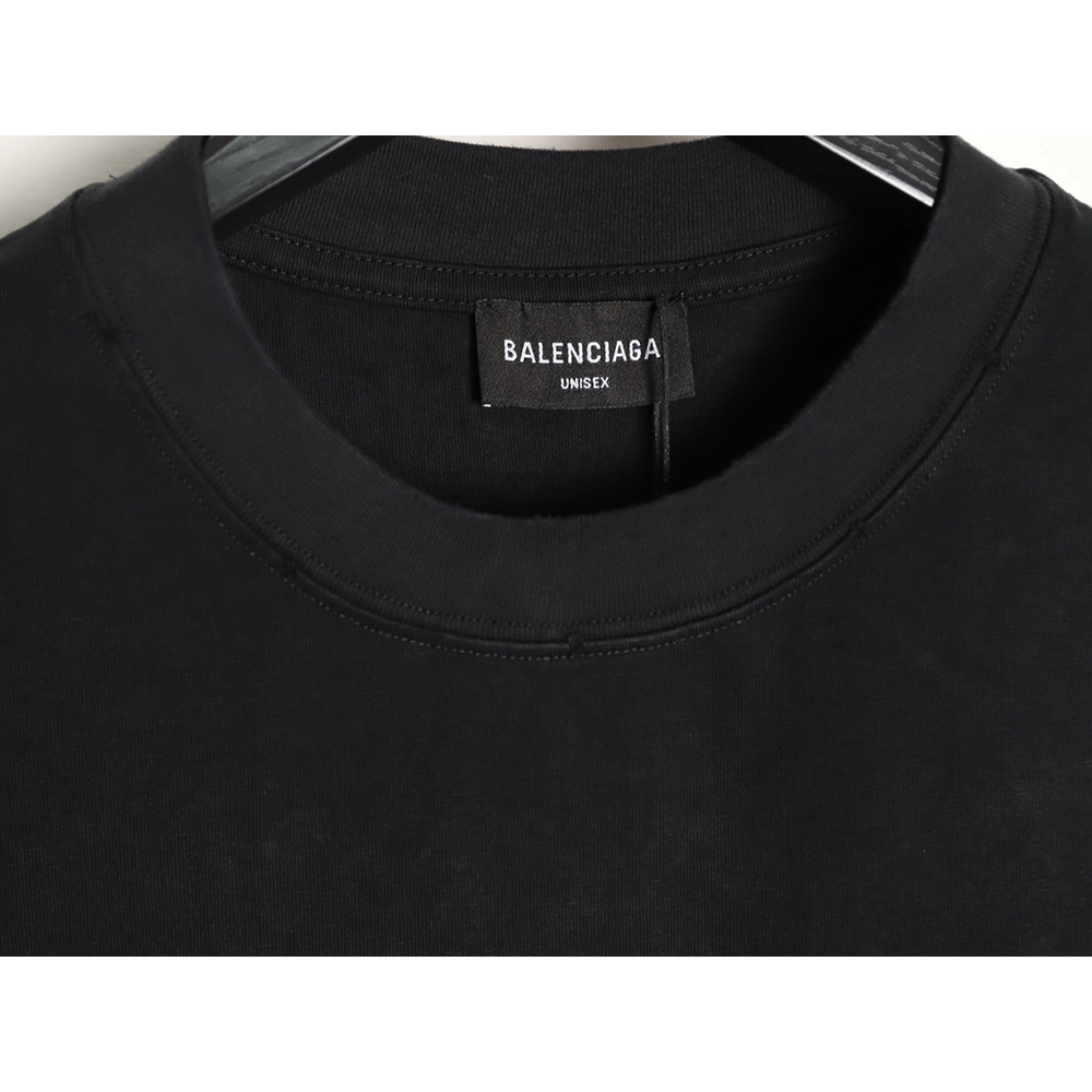 Balenciaga tassel appliqu¨¦ Sanskrit letter embroidered short-sleeved shirt TSK2,Balenciaga