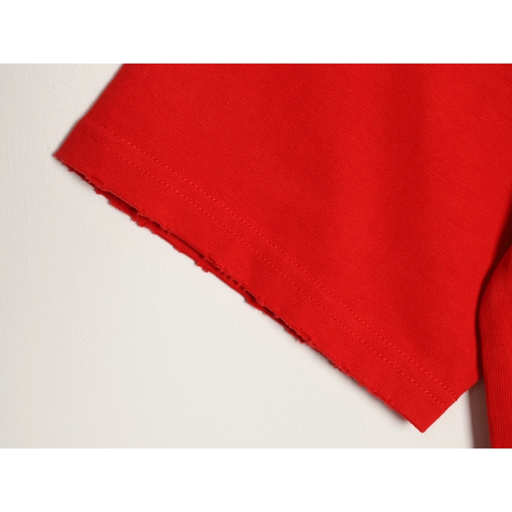Balenciaga tassel appliqu¨¦ Sanskrit letter embroidered short-sleeved shirt TSK1,Balenciaga