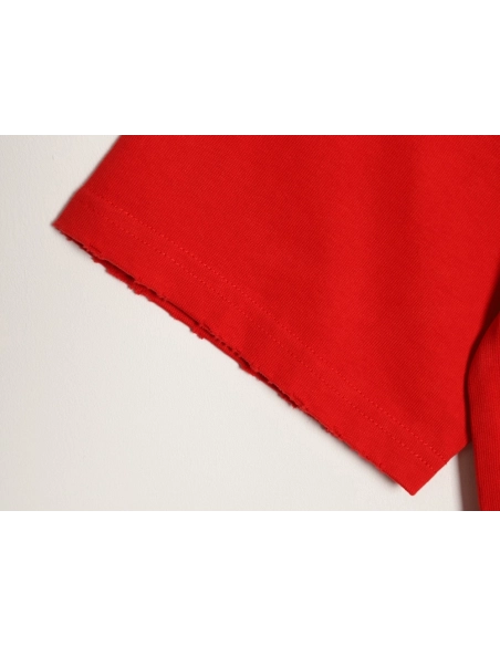 Balenciaga tassel appliqu¨¦ Sanskrit letter embroidered short-sleeved shirt TSK1,Balenciaga