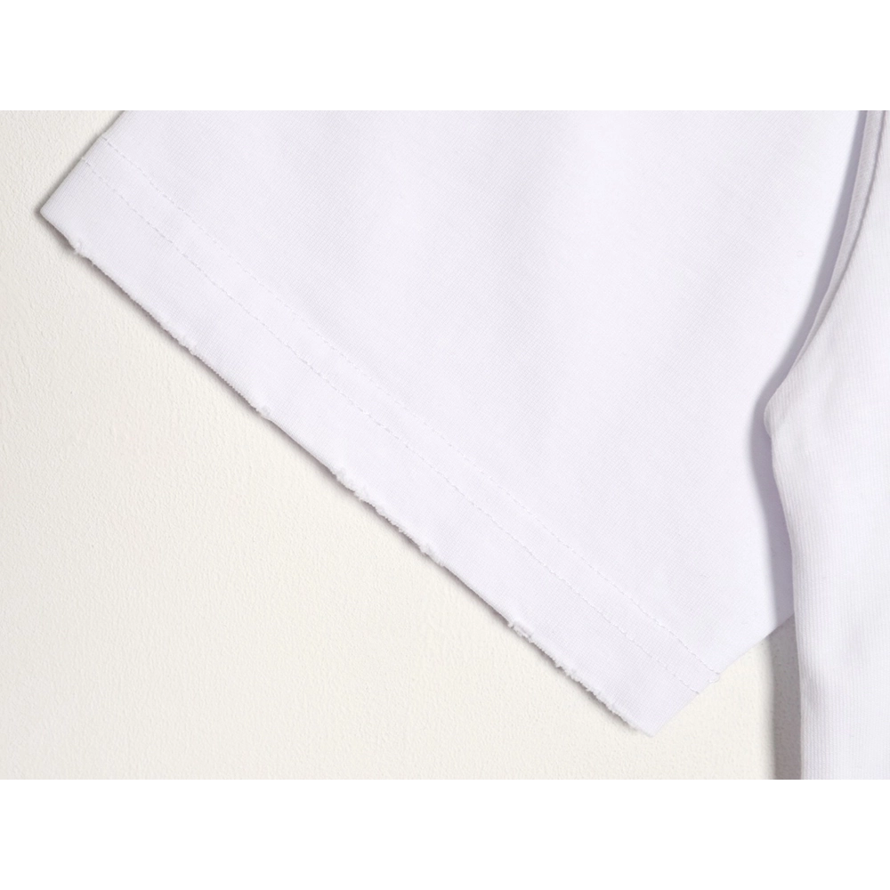 Balenciaga tassel appliqu¨¦ Sanskrit letter embroidered short-sleeved shirt,Balenciaga
