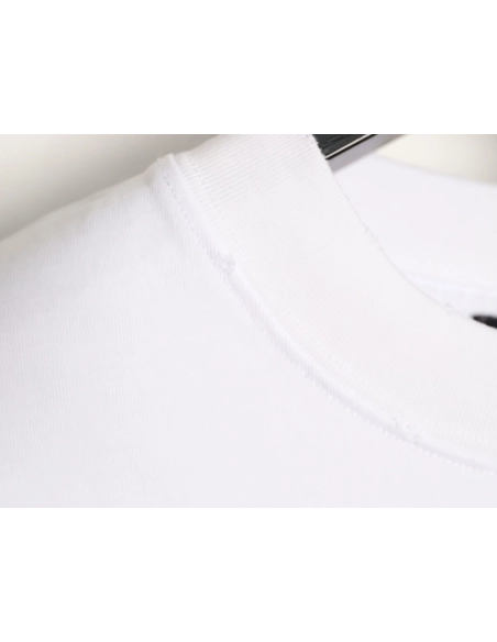 Balenciaga tassel appliqu¨¦ Sanskrit letter embroidered short-sleeved shirt,Balenciaga