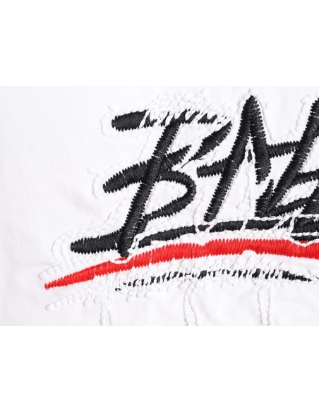 Balenciaga tassel appliqu¨¦ Sanskrit letter embroidered short-sleeved shirt,Balenciaga
