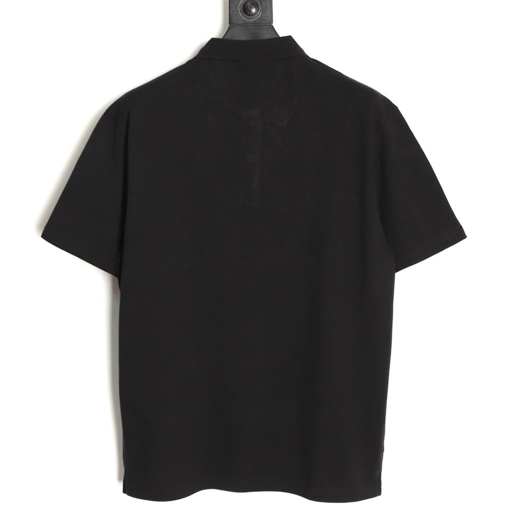 Balenciaga Wheat Ear Embroidered Short-Sleeve Polo Shirt,Balenciaga
