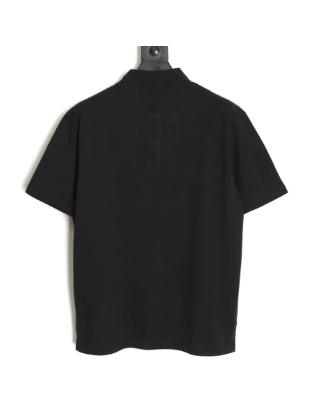 Balenciaga Wheat Ear Embroidered Short-Sleeve Polo Shirt,Balenciaga
