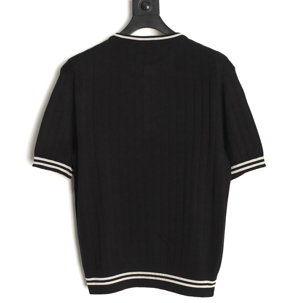 Brunello Cucinelli Cable-Knit Short-Sleeve Henley T-Shirt,Brunello Cucinelli
