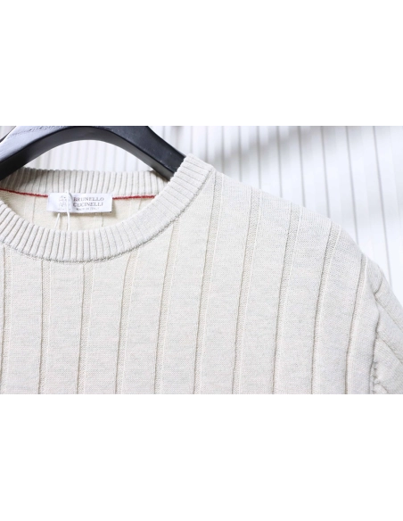 Brunello Cucinelli Crew-Neck Short-Sleeve Knit T-Shirt TSK2,Brunello Cucinelli