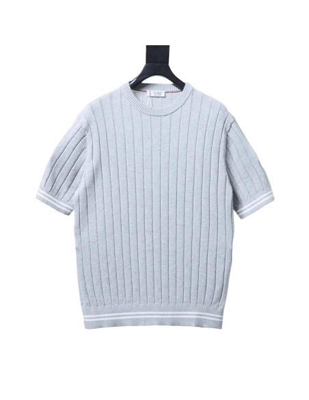 Brunello Cucinelli Crew-Neck Short-Sleeve Knit T-Shirt TSK1,Brunello Cucinelli